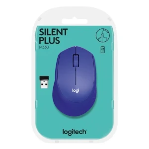 Myszka Bezprzewodowa Logitech M330 Silent Plus Niebieska Optyczna 1000 DPI USB 2.4GHz