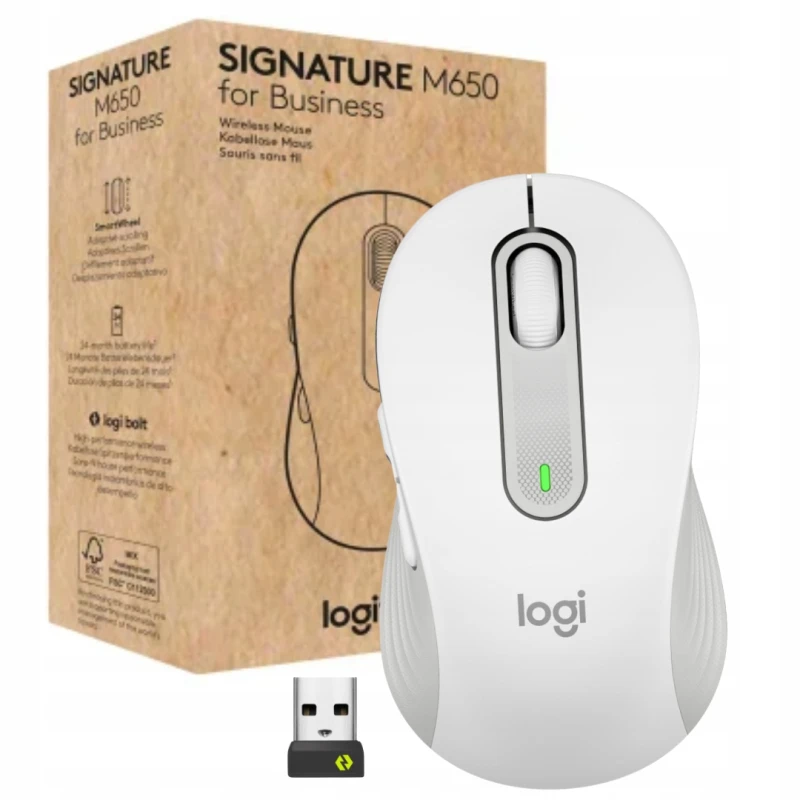 Nowa Bezprzewodowa Myszka Logitech M650 for Business White Biała .jpg