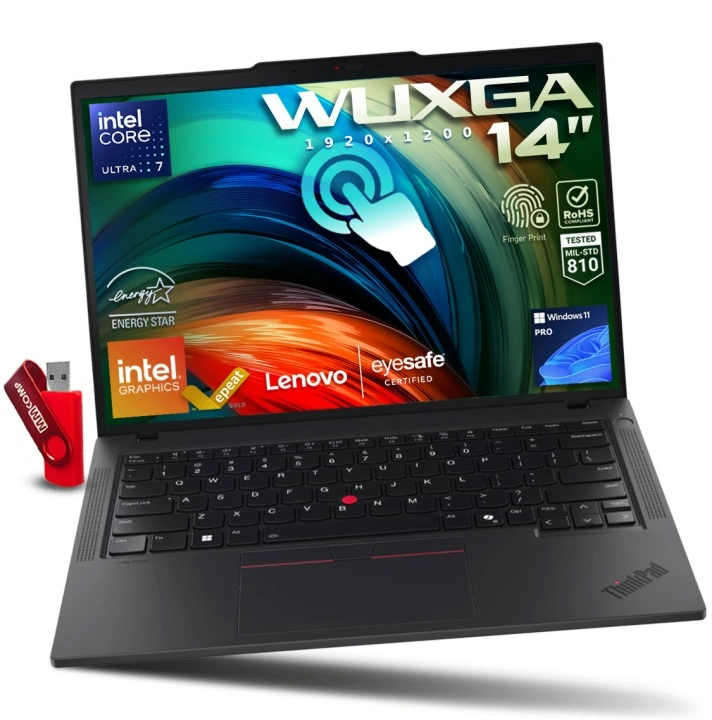 Dotykowy Laptop Lenovo ThinkPad T14 G6 Intel Ultra 7 / 8GB / 256GB SSD - 14" WUXGA 1920x1200 IPS Intel Graphics Win 11 PRO / dla Managera Firmy.webp