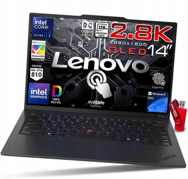 Dotykowy Laptop Lenovo ThinkPad X1 Carbon G13 U7 64GB / 512GB SSD 14" WUXGA 1920x1200 IPS AMD Radeon 860M Win 11 PRO / do Pracy Biura.jpg