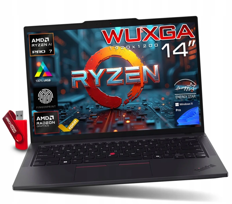 Laptop Lenovo ThinkPad T14 G6 Ryzen AI 7 PRO / 8GB / 512GB SSD 14" WUXGA 1920x1200 IPS 100% sRGB AMD Radeon 860M Win 11 PRO / dla Managera Profesjonalisty.jpg