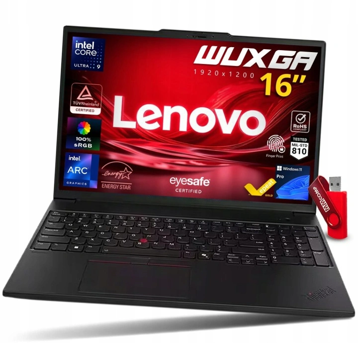 Mocny Laptop Lenovo ThinkPad P16s G3 Ultra 9 185H / 16GB / 512GB SSD 16" WUXGA 1920x1200 IPS 100% sRGB Intel Arc Graphics Win 11 PRO / PREMIUM dla Managera Profesjonalisty Firmy.webp