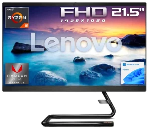Komputer Stacjonarny Lenovo IdeaCentre AIO 3 / Ryzen 3 / 32GB / 1TB SSD - 21.5" FHD 1920x1080 IPS AMD Radeon Vega 3 Win 11 / Tani Budżetowy PC do Pracy dla Domu