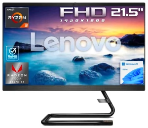 Komputer Stacjonarny Lenovo IdeaCentre AIO 3 / Ryzen 3 / 32GB / 1TB SSD - 21.5" FHD 1920x1080 IPS AMD Radeon Vega 3 Win 11 / do Nauki dla Domu