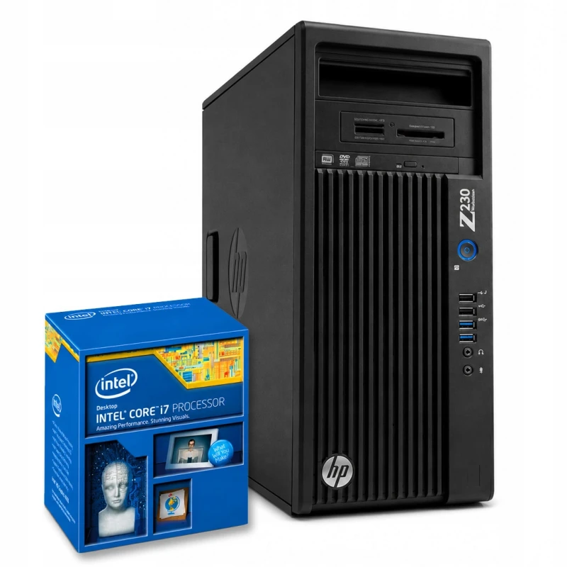 Komputer Stacjonarny HP Z230 Workstation Tower Intel Core i7 8GB / 512GB SSD / DVD ROM Intel HD Graphics 4600 Win 10 Pro / do Nauki .jpg