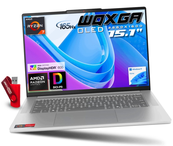 Laptop Lenovo IdeaPad Slim 5 Ryzen 7 / 32GB / 512GB SSD - 15.1" WQXGA 2560x1600 OLED 165Hz 100% DCI-P3 AMD Radeon 680M Win 11 / dla Firmy Biznesu.jpg