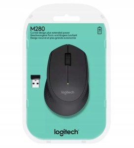 Myszka Bezprzewodowa Logitech M280 Czarna Optyczna 1000dpi USB 2.4GHz