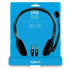 Słuchawki Przewodowe Logitech H110 Szare 20Hz - 20KHz mini jack 2,35m Z Mikrofonem