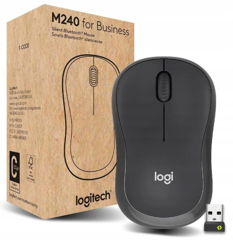 Precyzyjna Bezprzewodowa Mysz Logitech M240 for Business 2,4GHz BT Optyczna 4000 DPI.jpg