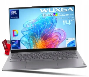 Szybki Laptop Lenovo Yoga Slim 7 Core Ultra 7 / 32GB / 1TB SSD 14" WUXGA 1920x1200 OLED 100% DCI-P3 Intel Arc Graphics Win 11 / dla Twórcy Grafika Projektanta