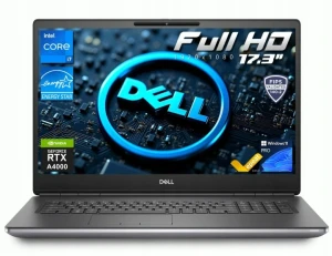 Szybki Laptop Dell Precision 7760 Core i7-11800H / 128GB / 8TB SSD 17,3" FHD 1920x1080 IPS Nvidia RTX A4000 8GB GDDR6 Windows 11 PRO / Laptop do Grafiki Projektowania