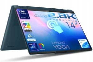 Mocny Dotykowy Laptop Lenovo Yoga 7 2w1 Core U7 155H 32GB DDR5 1TB SSD 14" WQXGA+ 2880x1800 OLED 100% DCI-P3 Intel Arc Graphics Win 11 / dla Grafika Projektanta