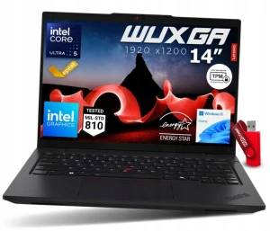 Szybki Laptop Lenovo ThinkPad L14 G5 Intel Ultra 5 / 16GB / 512GB SSD 14" WUXGA 1920x1200 IPS Intel Graphics Windows 11 / Niezawodny do Pracy Biura